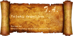 Teleky Angelina névjegykártya